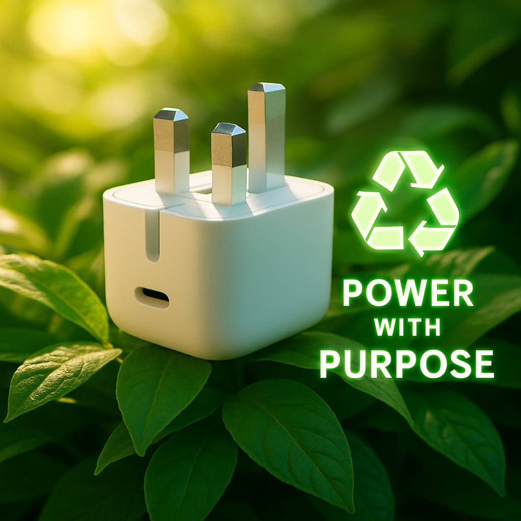 Apple Charging Adapter Eco-Friendly 3-Pin USB  - Sustainable Power