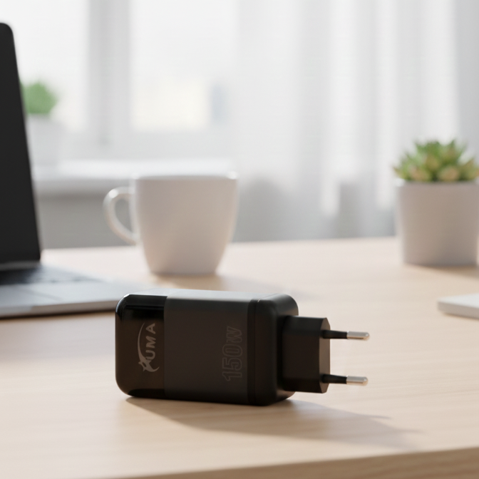 Dual Port USB-C Wall Charger - Compact Fast Charging Adapter