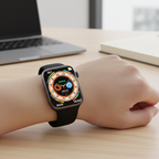 Advanced Fitness Smartwatch with Activity Rings - Black Sport Band
