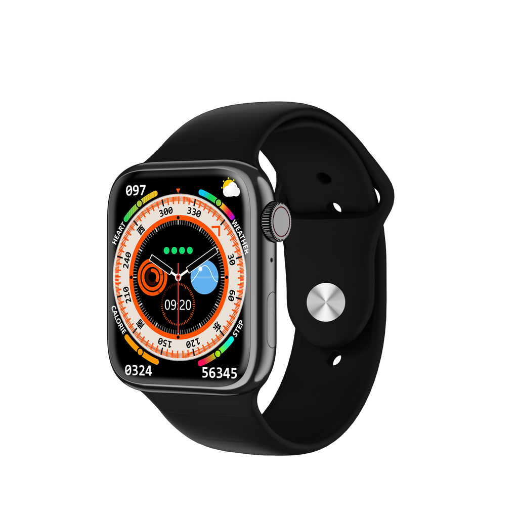 Advanced Fitness Smartwatch with Activity Rings - Black Sport Band