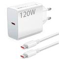 120W Dual USB-C Power Adapter with 2 Cables - GaN Fast Charger