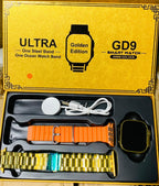 GD9 Ultra Smartwatch Golden Edition - 49mm with Premium Steel & Ocean Bands