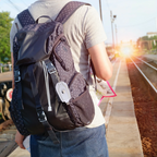 Polka Dot Travel Backpack - Multi-Compartment Daypack