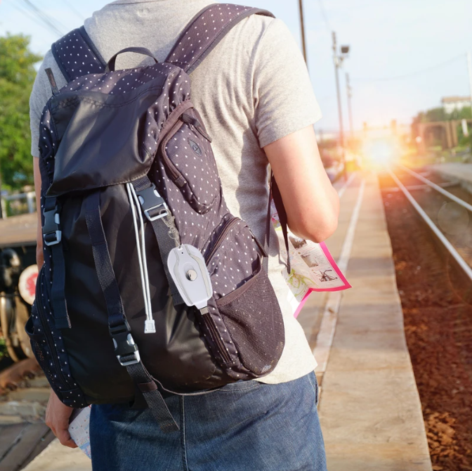 Polka Dot Travel Backpack - Multi-Compartment Daypack