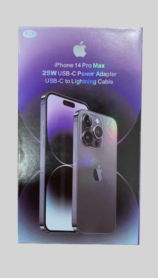 iPhone 14 Pro Max 25W USB-C Power Adapter with Lightning Cable