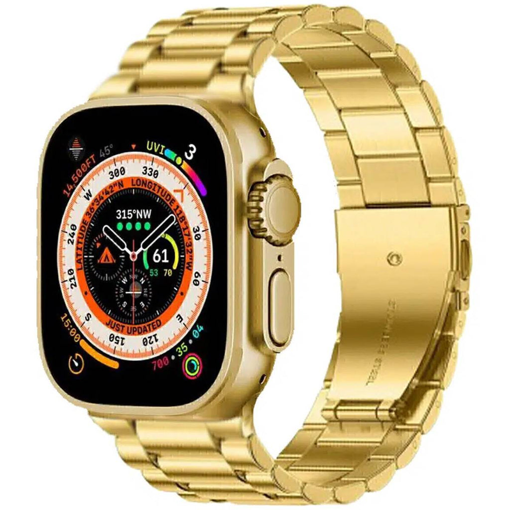 GD9 Ultra Smartwatch Golden Edition - 49mm with Premium Steel & Ocean Bands